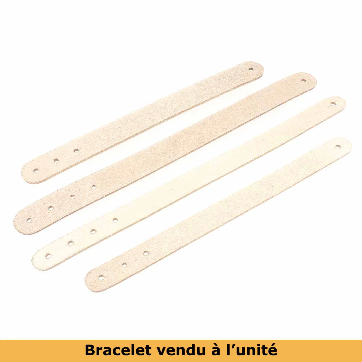 Découpe pour BRACELET en cuir naturel à personnaliser - taille ENFANT - 20 x 2 cm - Image 6
