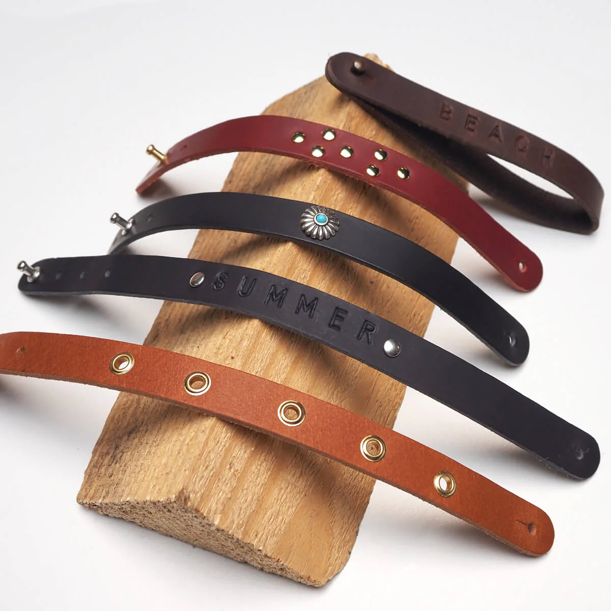Découpe pour BRACELET en cuir teinté à personnaliser - taille ENFANT - 20 x 1,5 cm - Image 4