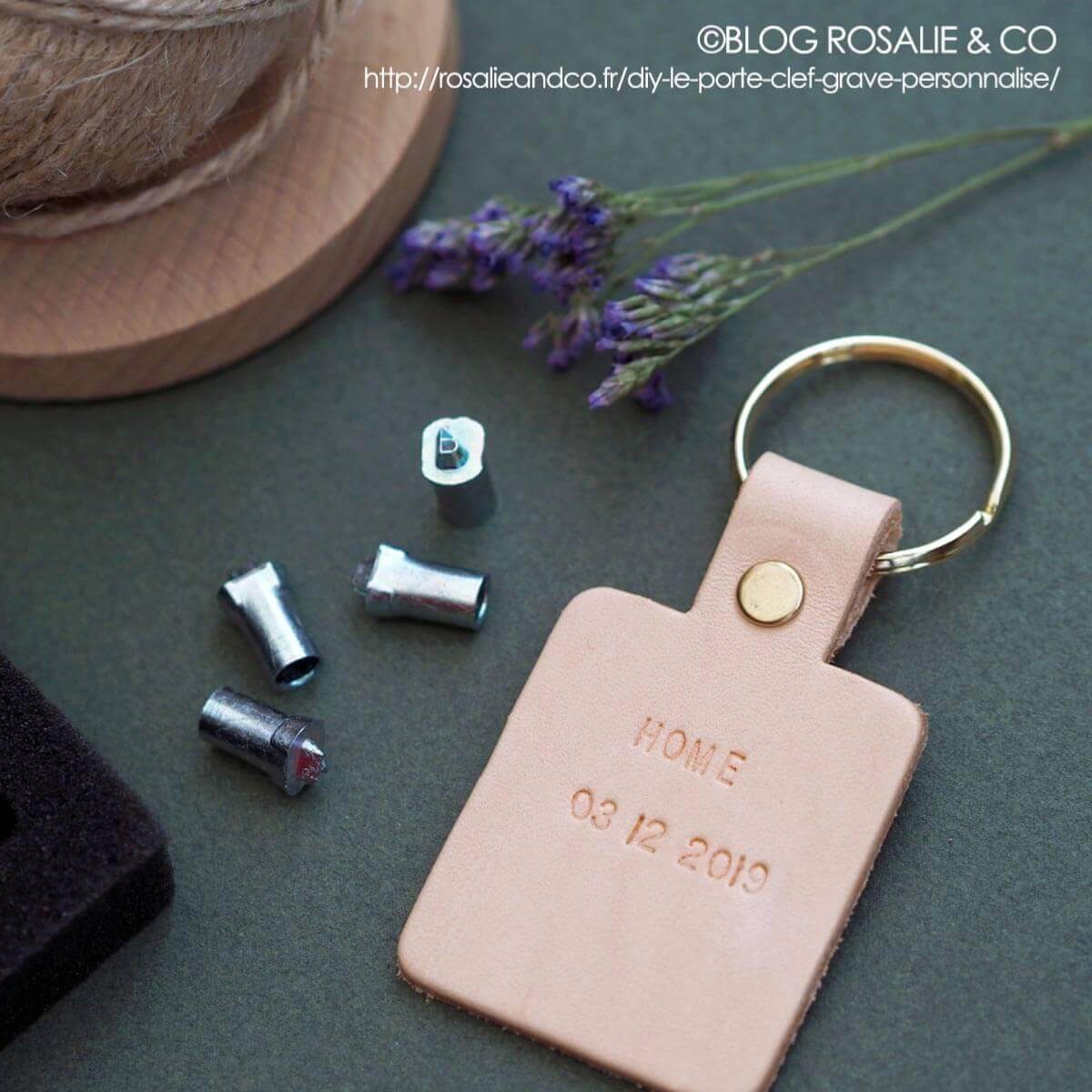 Découpe TAG pour porte clés en cuir à riveter - Image 3