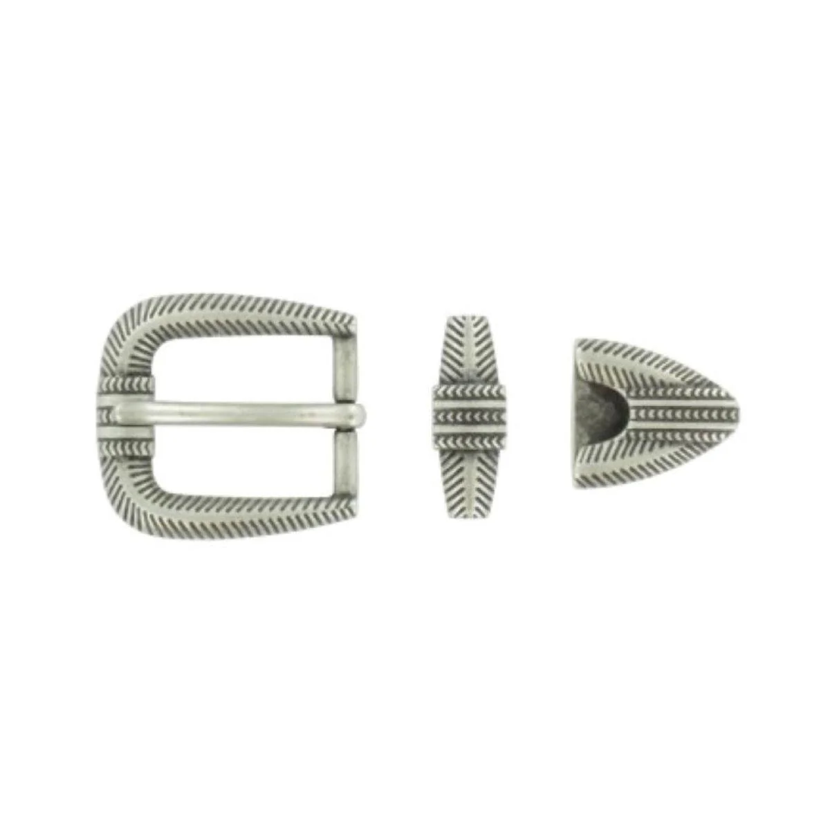 Embout de ceinture NEL - ARGENT VIEILLI - 25mm - Image 3