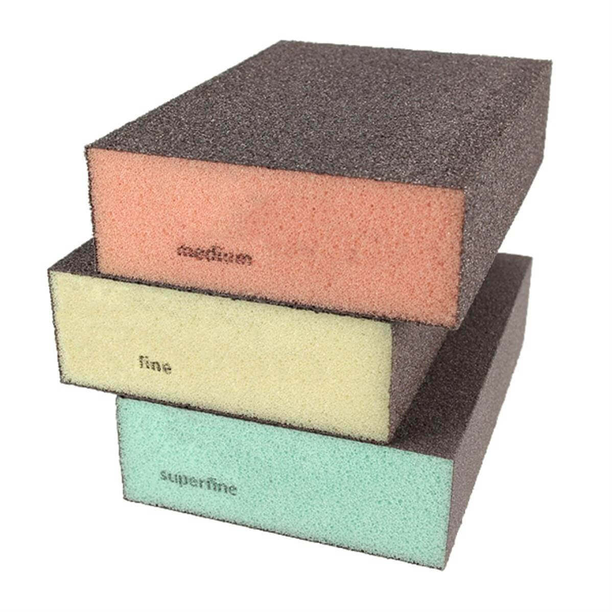 Lot de 3 éponges abrasives