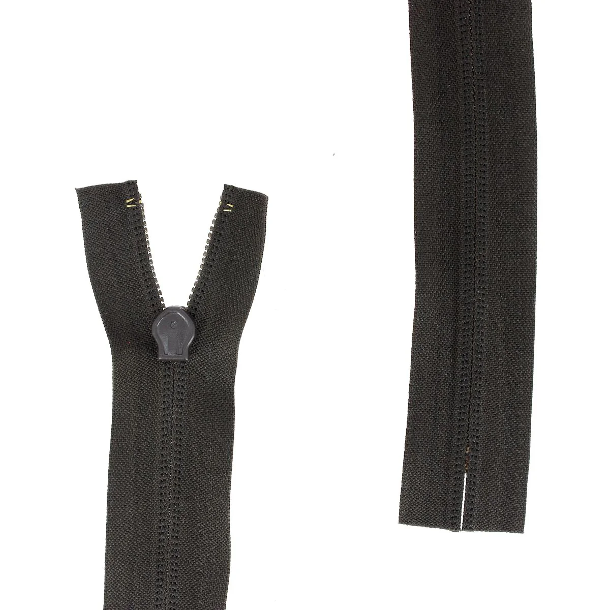 Fermeture à glissière NYLON 6mm - Coupée - MARRON FONCÉ - Image 2