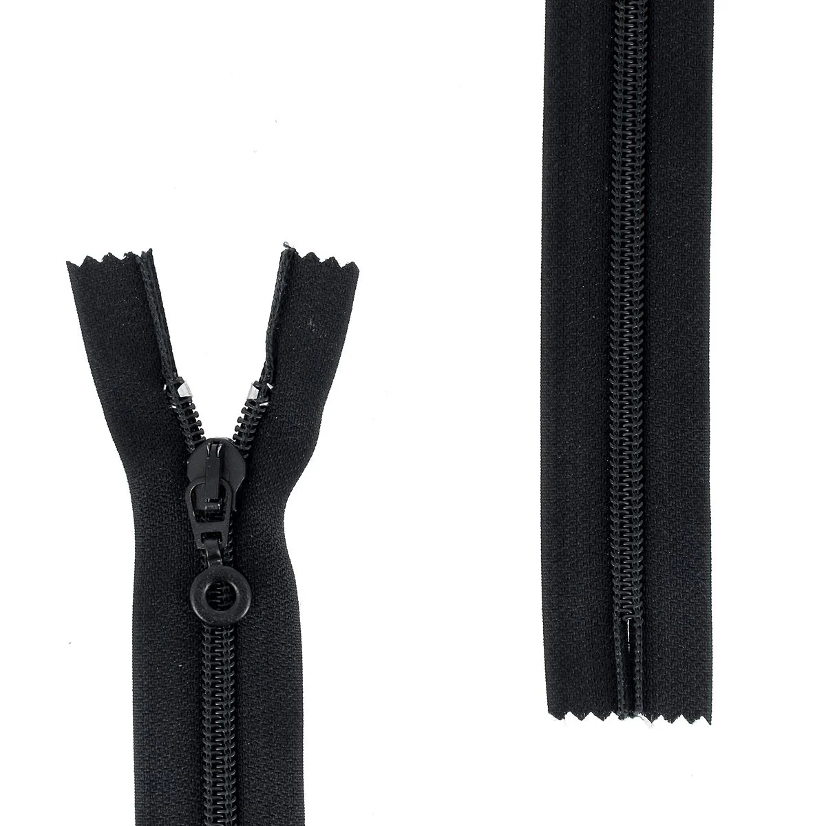 Fermeture à glissière NYLON - 6mm - NOIR - 17cm
