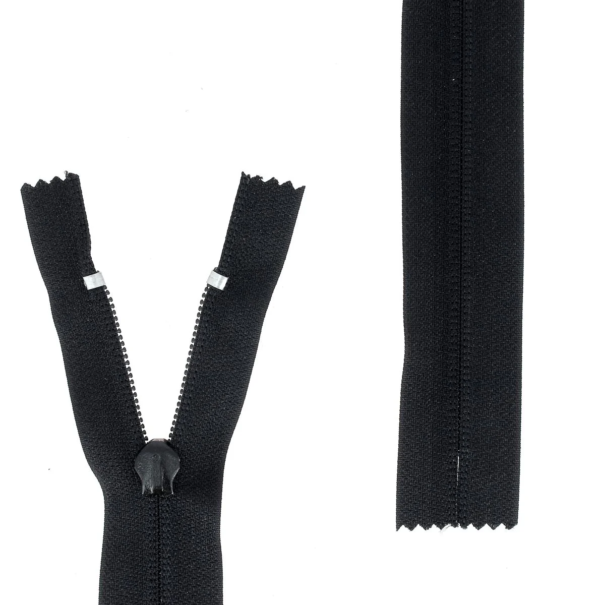 Fermeture à glissière NYLON - 6mm - NOIR - 17cm - Image 2