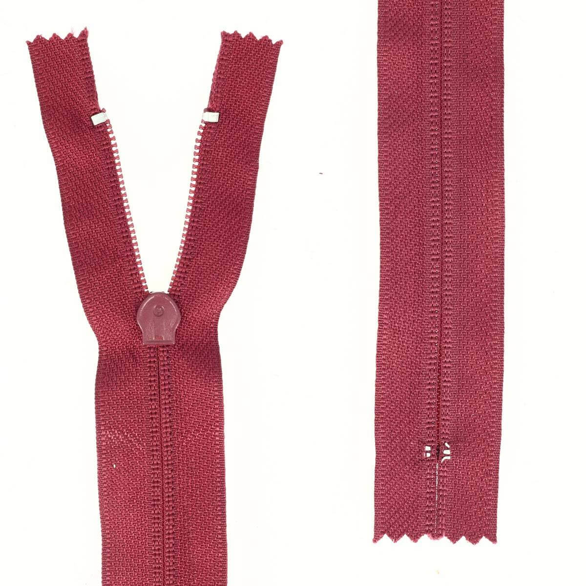 Fermeture à glissière NYLON - 6mm - BORDEAUX - Image 3