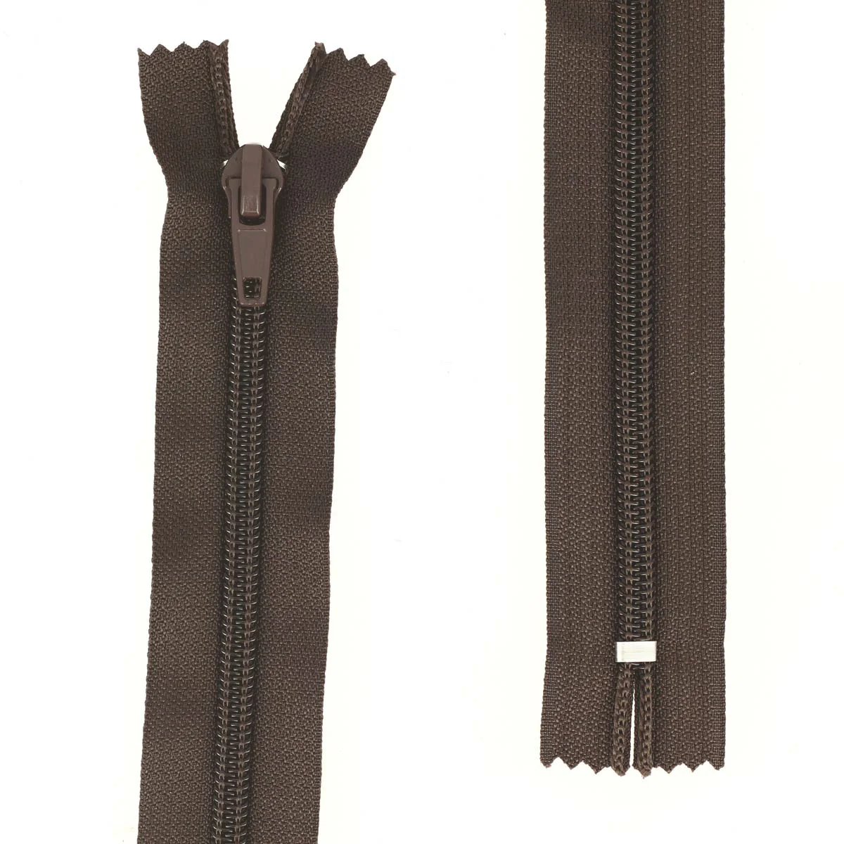 Fermeture à glissière NYLON - 6mm - CHOCOLAT