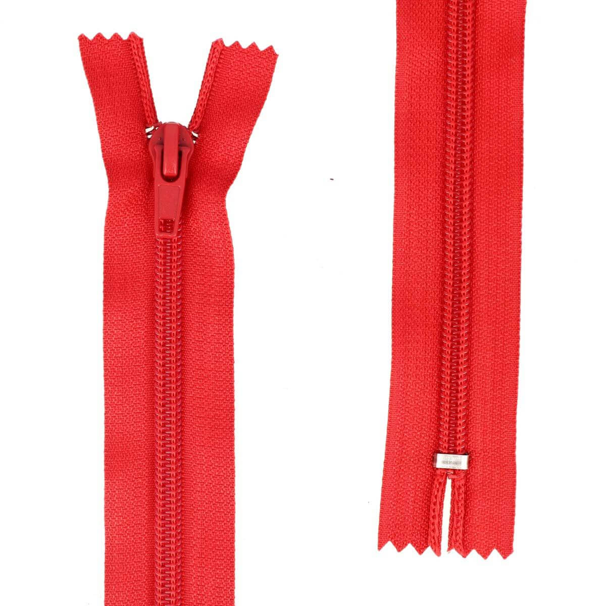 Fermeture à glissière NYLON - 6mm - ROUGE