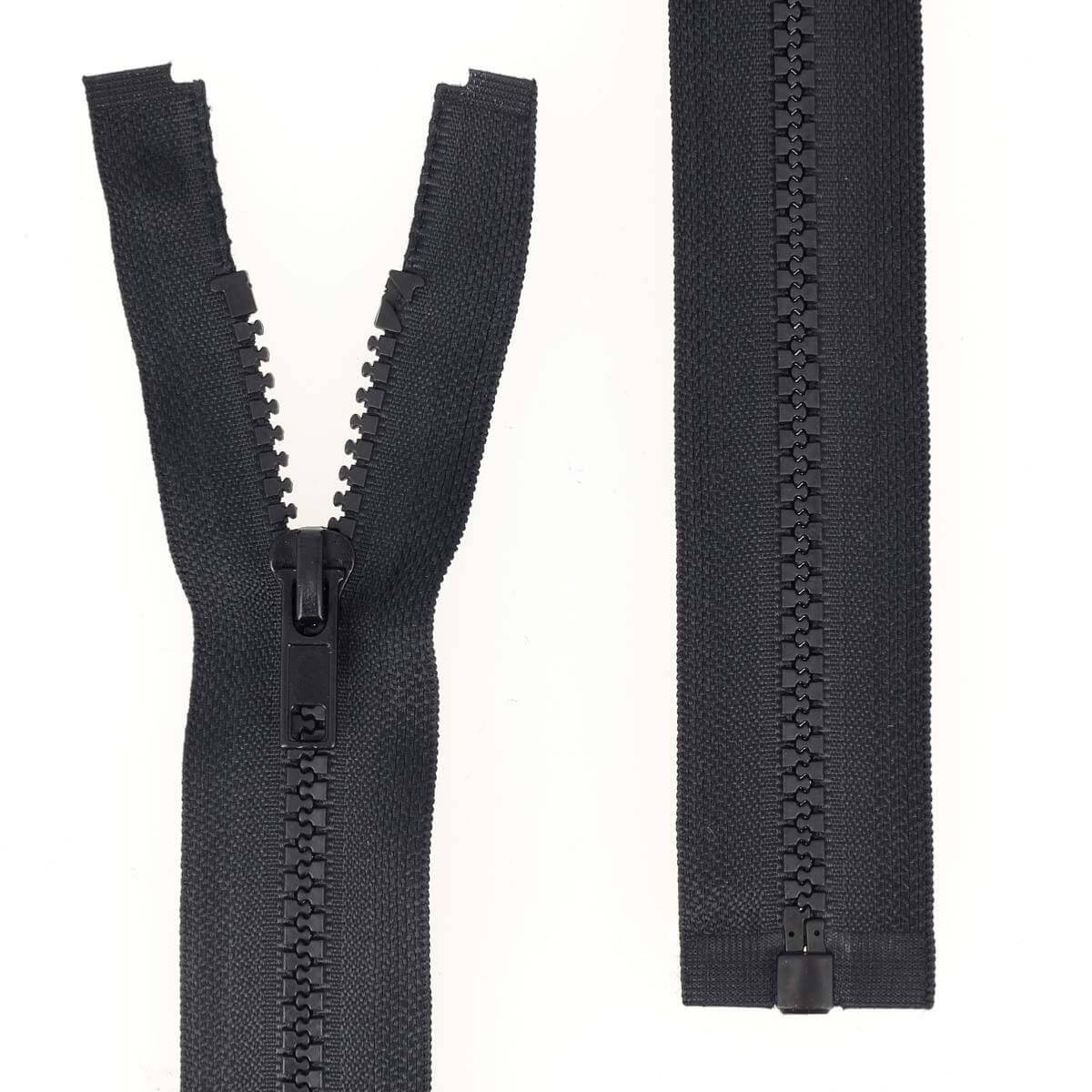 Fermeture à glissière séparable PLASTIQUE - 6mm - NOIR
