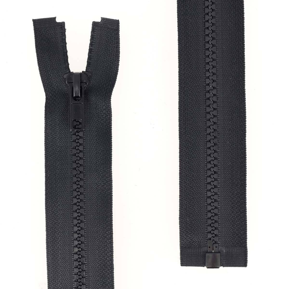 Fermeture à glissière séparable PLASTIQUE - 6mm - NOIR - Image 2