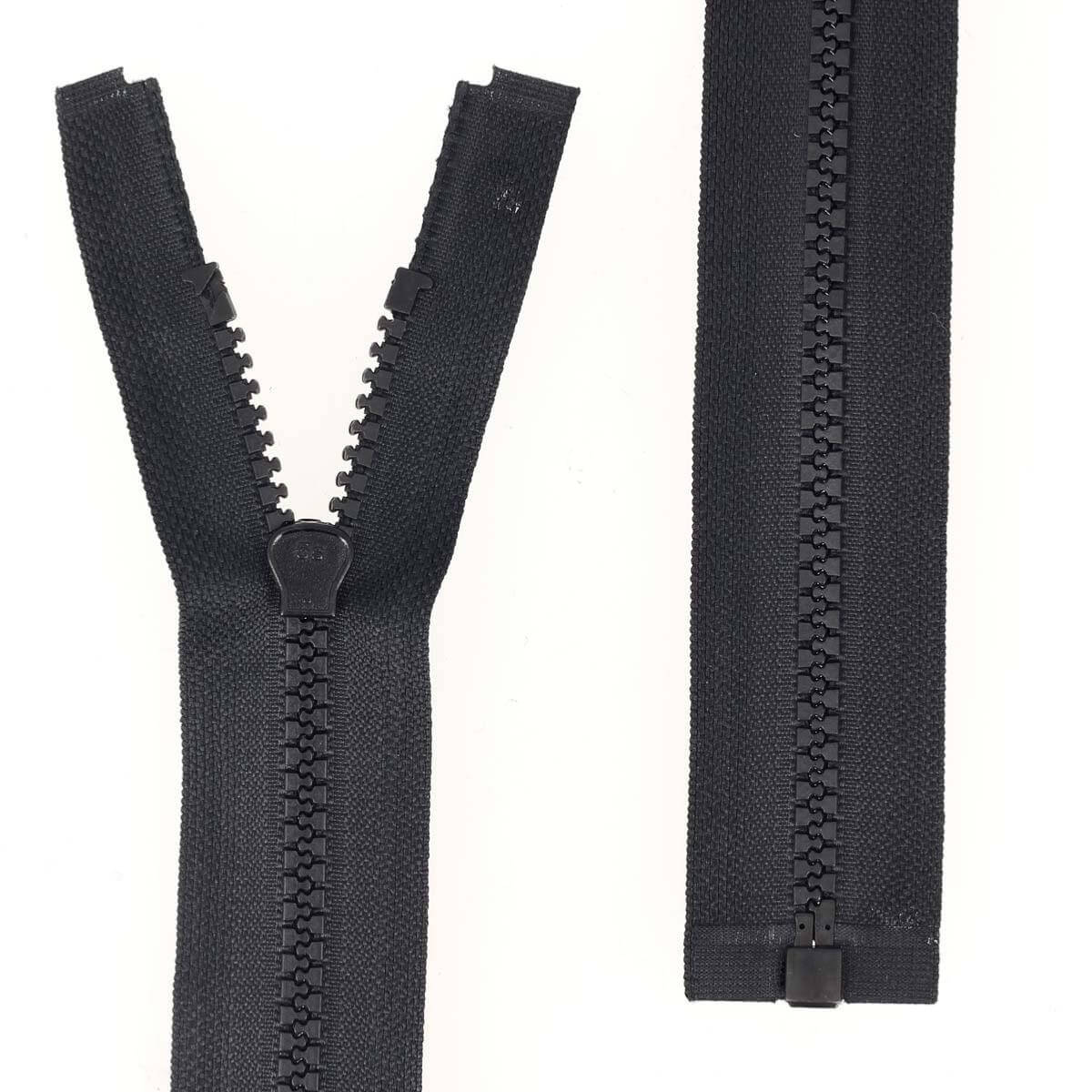 Fermeture à glissière séparable PLASTIQUE - 6mm - NOIR - Image 3