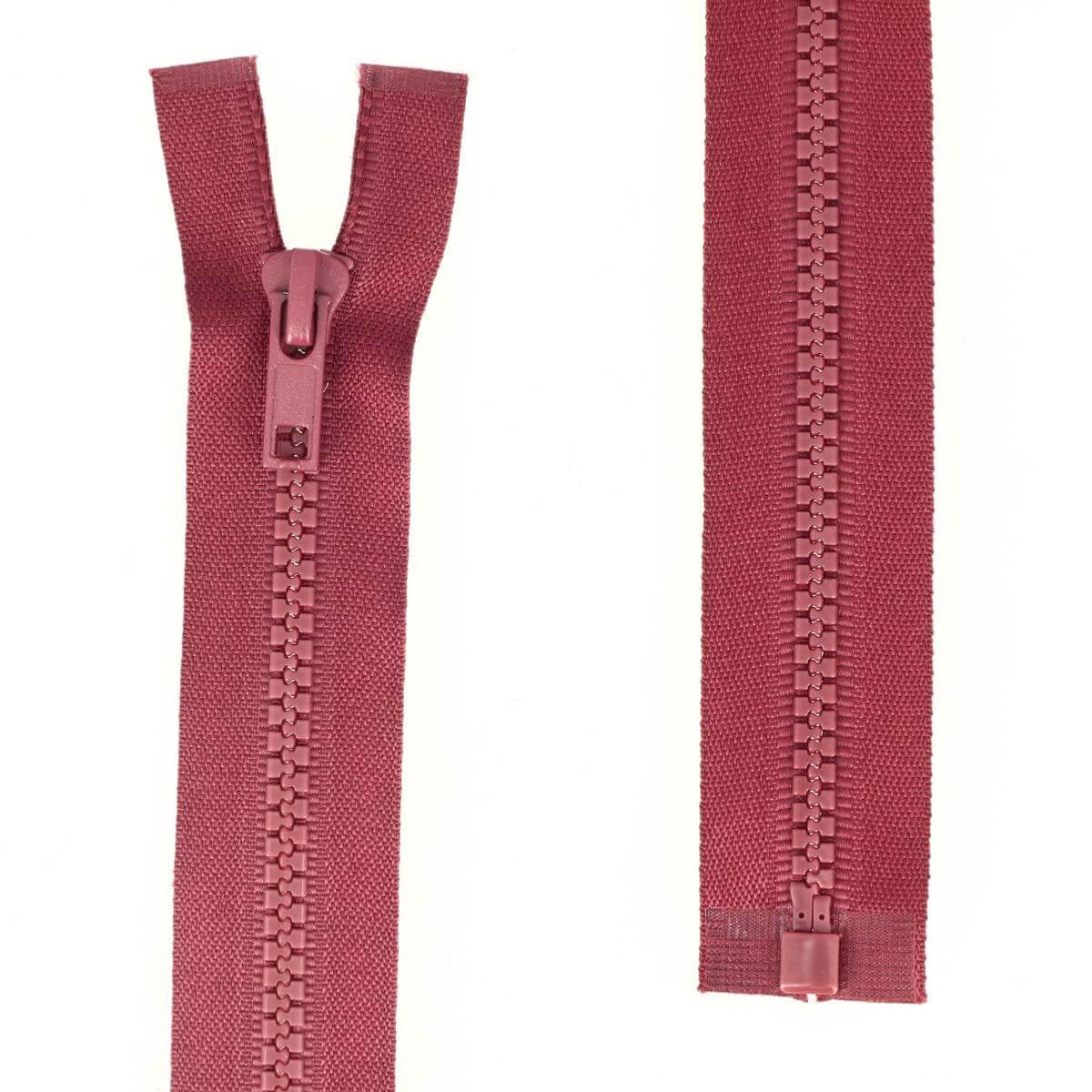 Fermeture à glissière séparable PLASTIQUE - 6mm - BORDEAUX