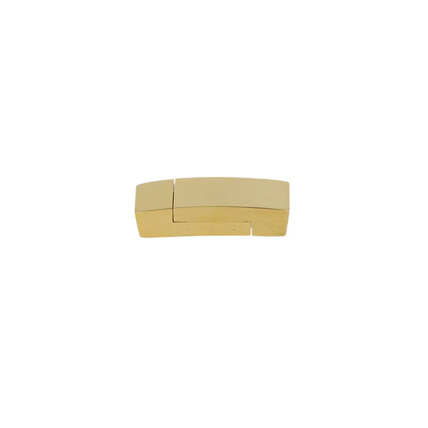 Fermoir bijou en Inox - Rectangle aimanté - Lacet plat 5mm