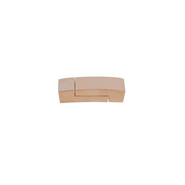 Fermoir bijou en Inox - Rectangle aimanté - Lacet plat 5mm - Image 4