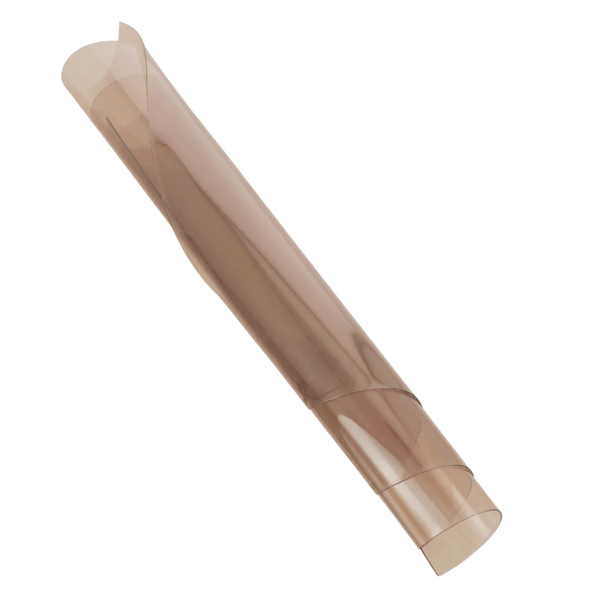 Feuille de PVC transparent fumé marron - Épaisseur 0,8mm