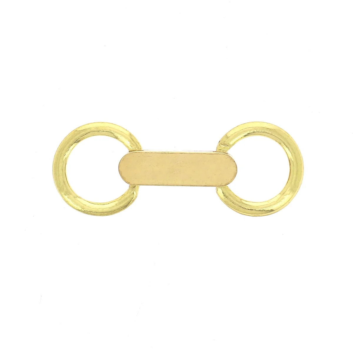 Filet décoratif plat en laiton - Bélière ronde 11mm - S. Poursin