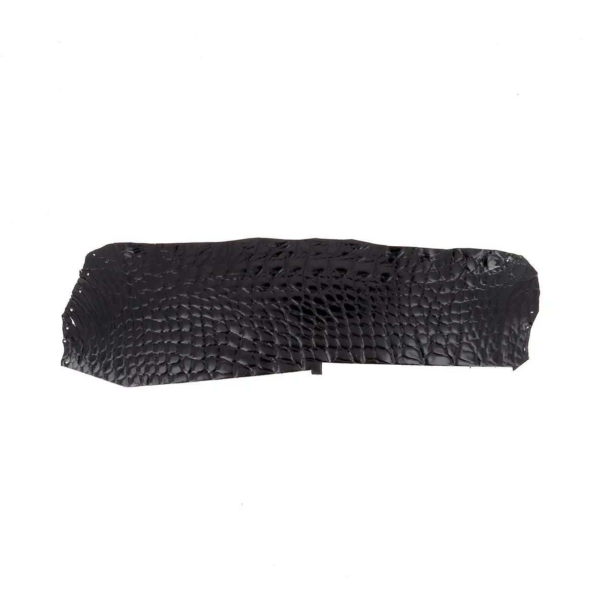 Découpe de flanc d'Alligator brillant - NOIR