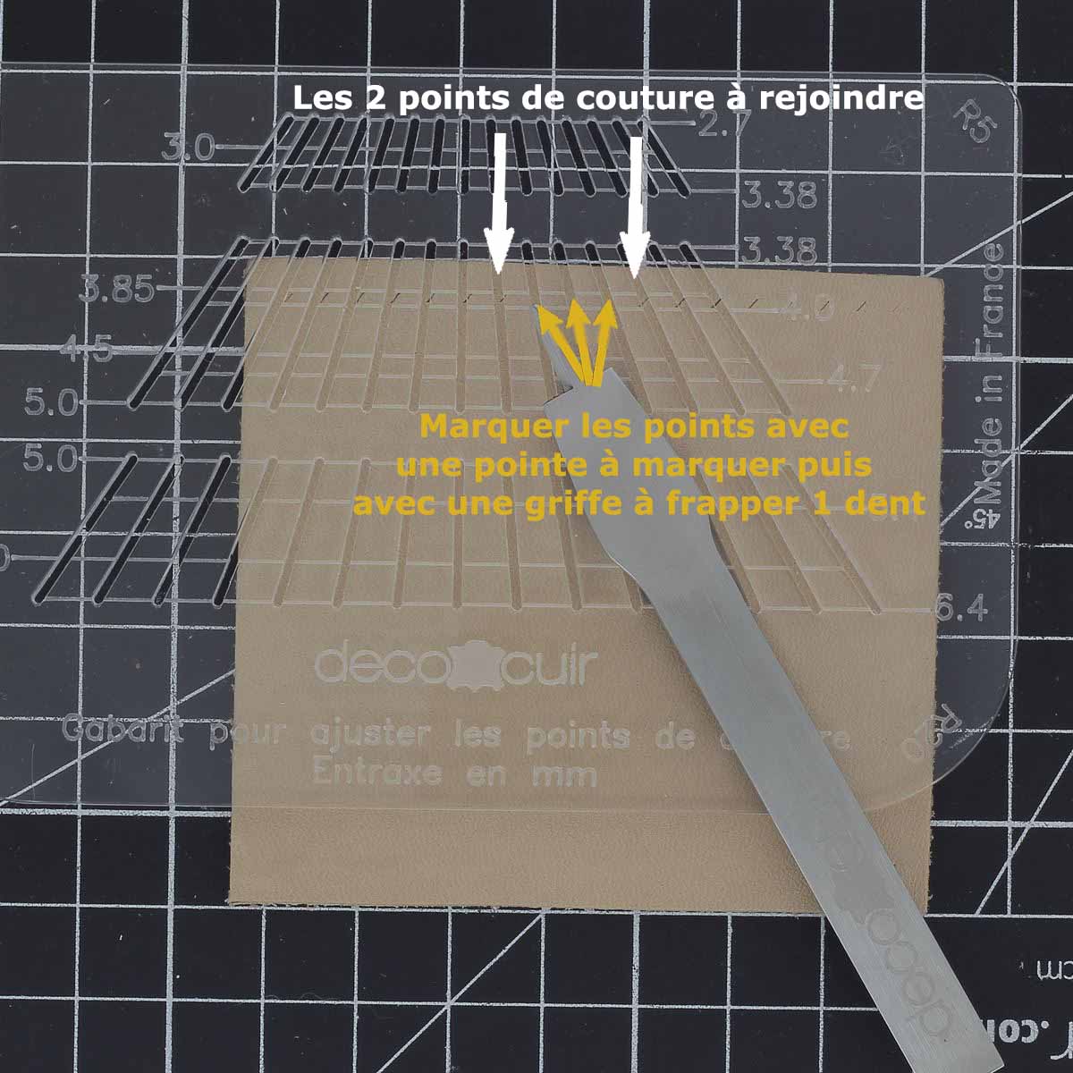 Gabarit pour ajuster les points de couture - Deco Cuir - Image 2