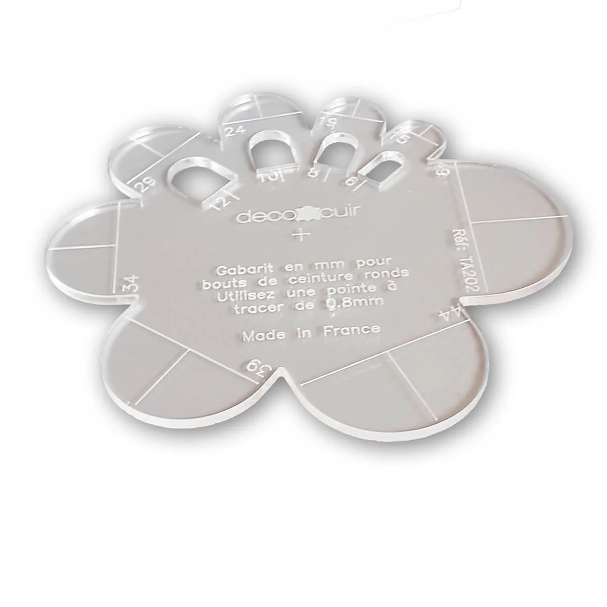 Gabarit Bouts de ceinture RONDS en mm - Deco Cuir