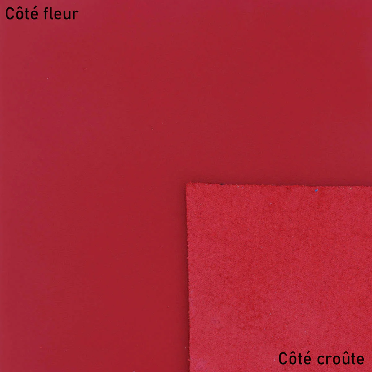 Peau de cuir de veau SATINLYS - ROUGE - Image 3