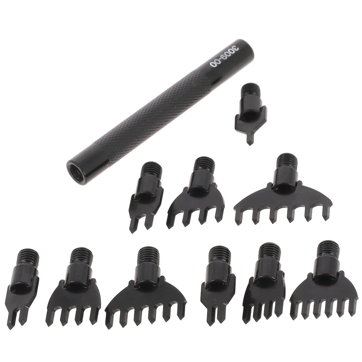 Griffe à frapper + 10 embouts interchangeables - Pointes diamants - Entraxes 3,5mm, 4,5mm et 6mm - Ivan 3009-00