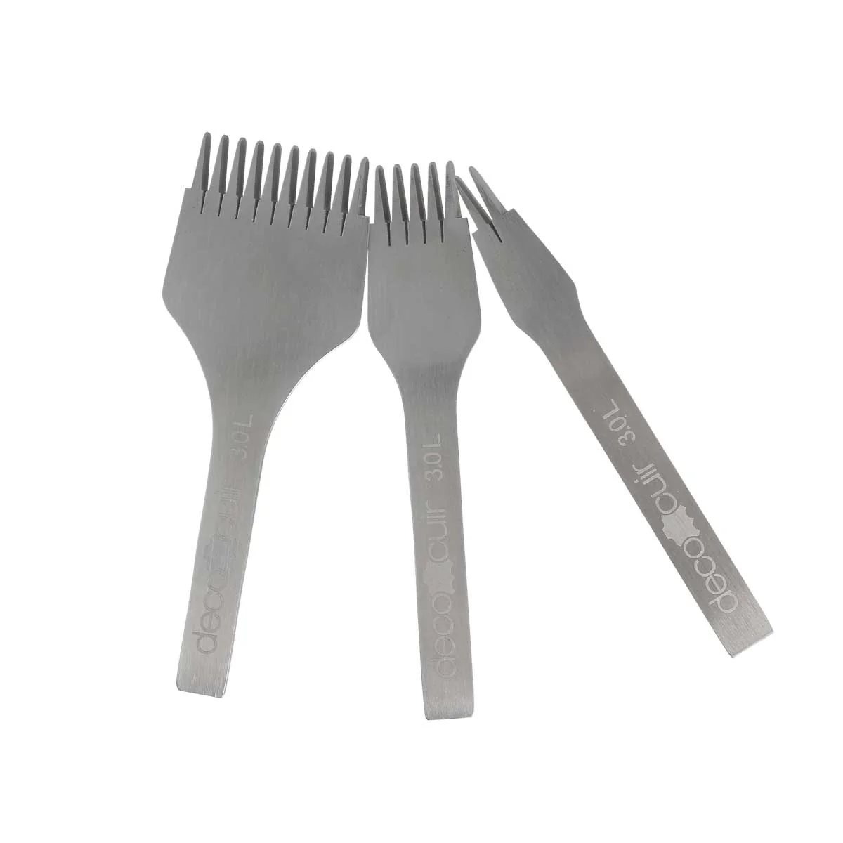 Jeu de 3 griffes à frapper de précision - Deco Cuir - INVERSÉ