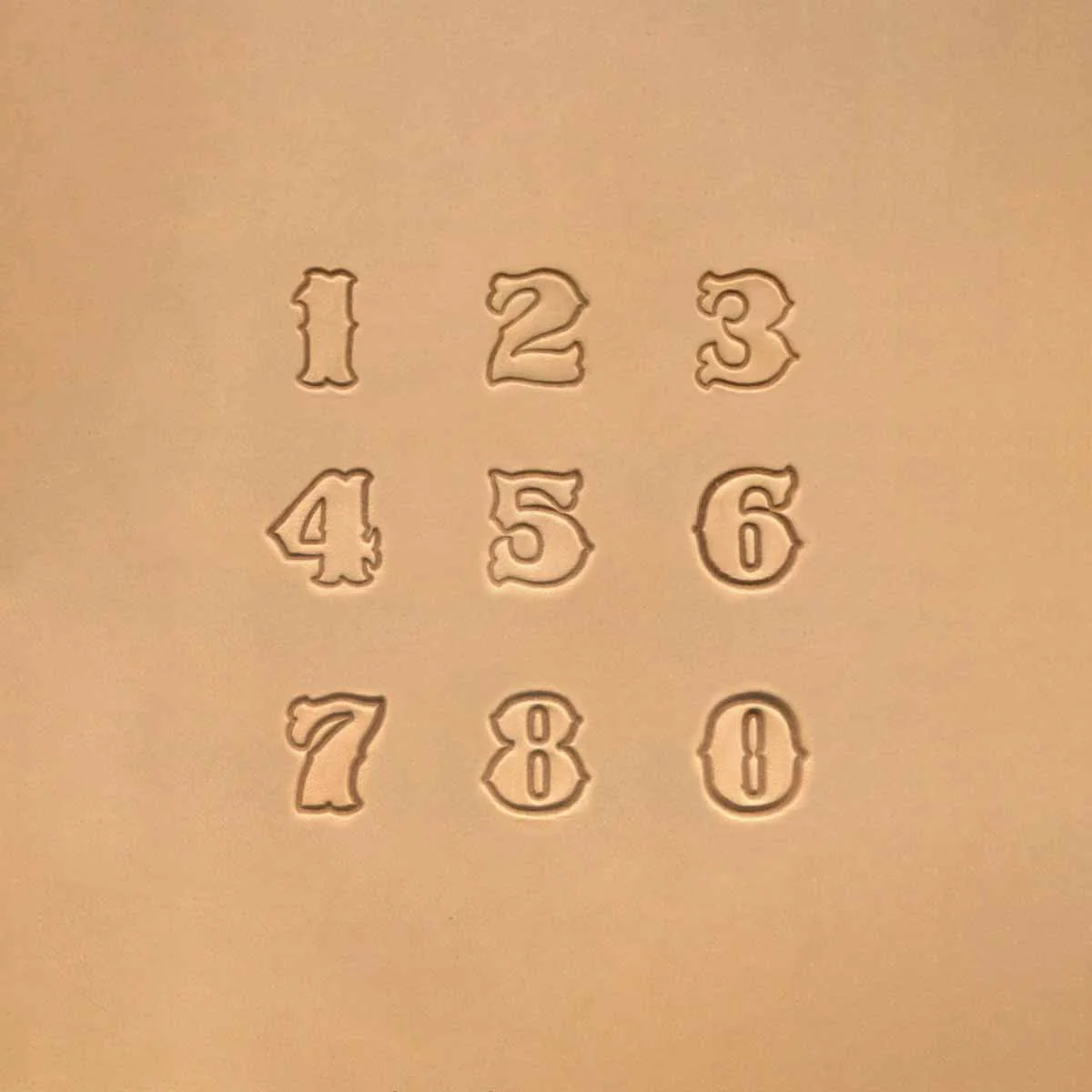 Jeu de 9 chiffres à frapper - 1,91 cm - Tandy Leather 8135-00