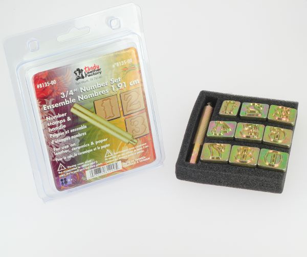 Jeu de 9 chiffres à frapper - 1,91 cm - Tandy Leather 8135-00 - Image 2
