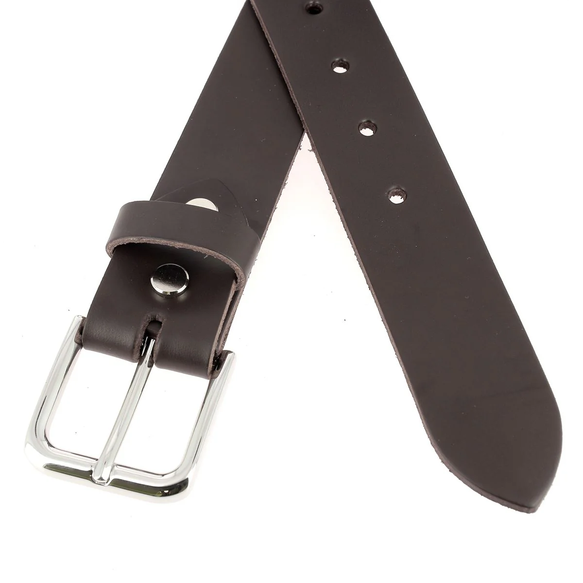 Kit DIY - Ceinture en cuir sans couture - CHOCOLAT - Épaisseur 3,1mm - Vis chicago Nickelé - Image 2