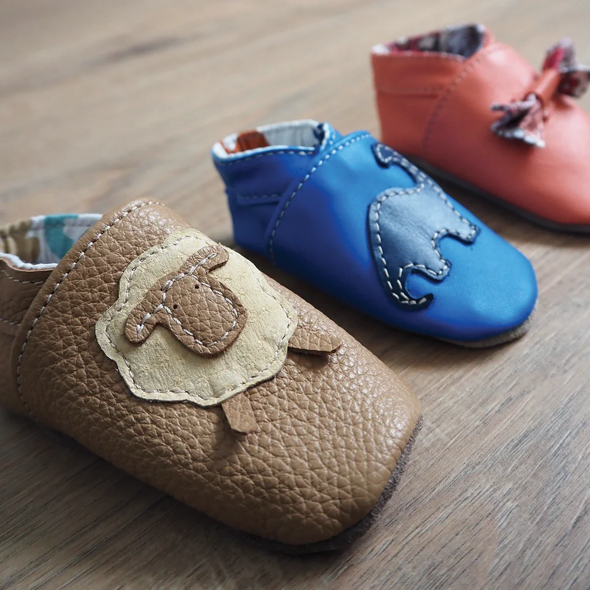 Kit DIY Chaussons en cuir pour bébé - Suave BLEU K20 - Image 7