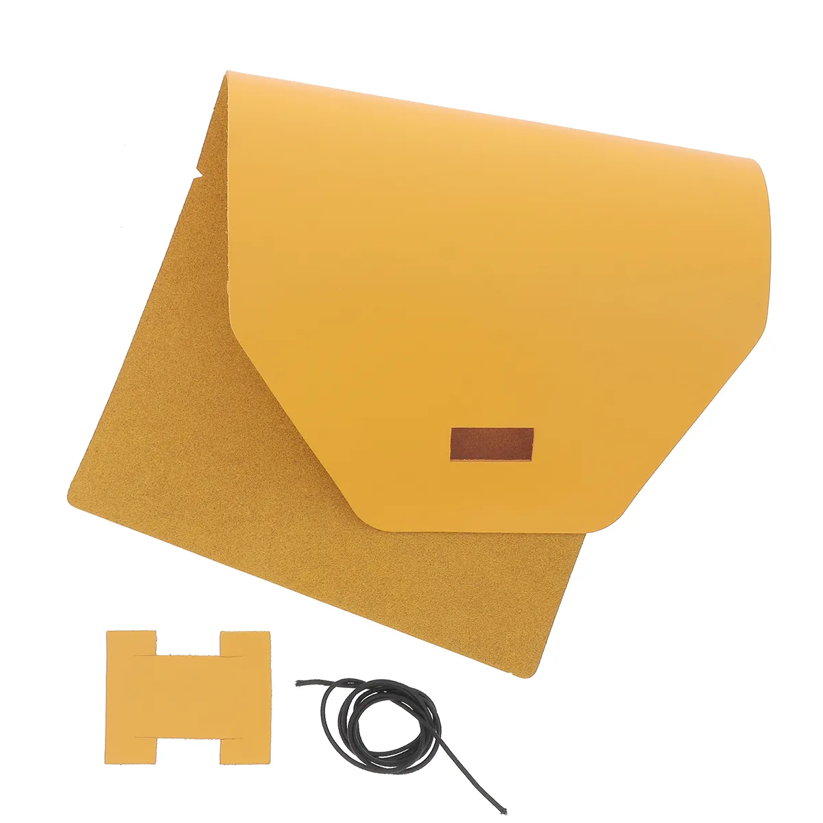 Kit DIY Protège carnet en cuir VENUS A6 - JAUNE MOUTARDE O35 - Image 2
