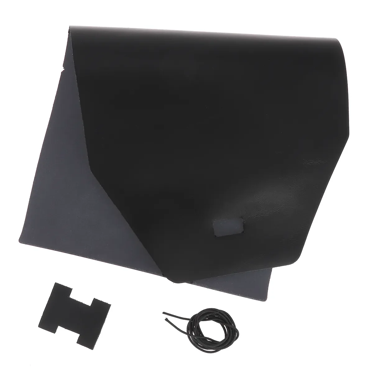 Kit DIY Protège carnet en cuir lisse A5 - NOIR P55 - Image 2