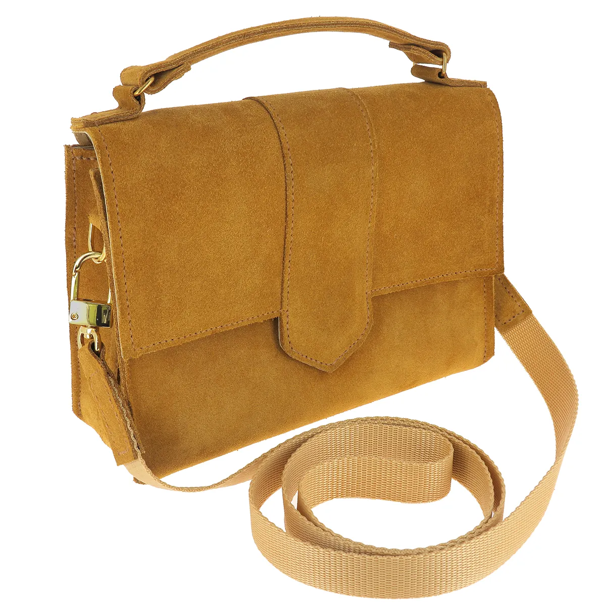 Kit DIY - Sac en croûte de cuir Roma - JAUNE CURRY