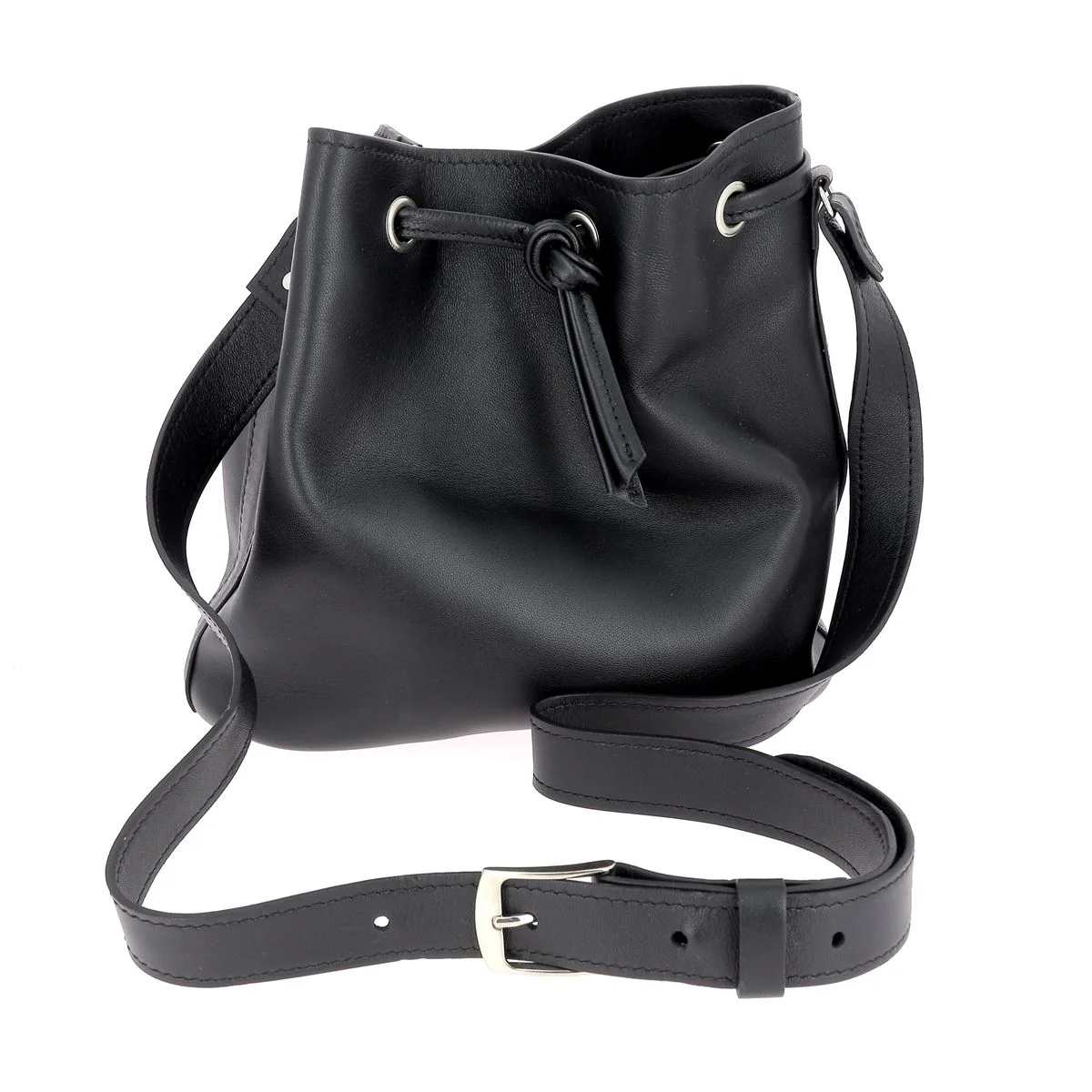 Kit DIY - Sac seau en cuir à coudre à la machine - NOIR