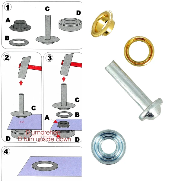 Kit Oeillets à rouler et outils de pose - Image 5
