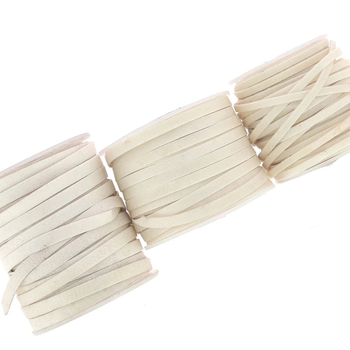 Lacet en cuir brut Plat - Rawhide - NATUREL - Image 6