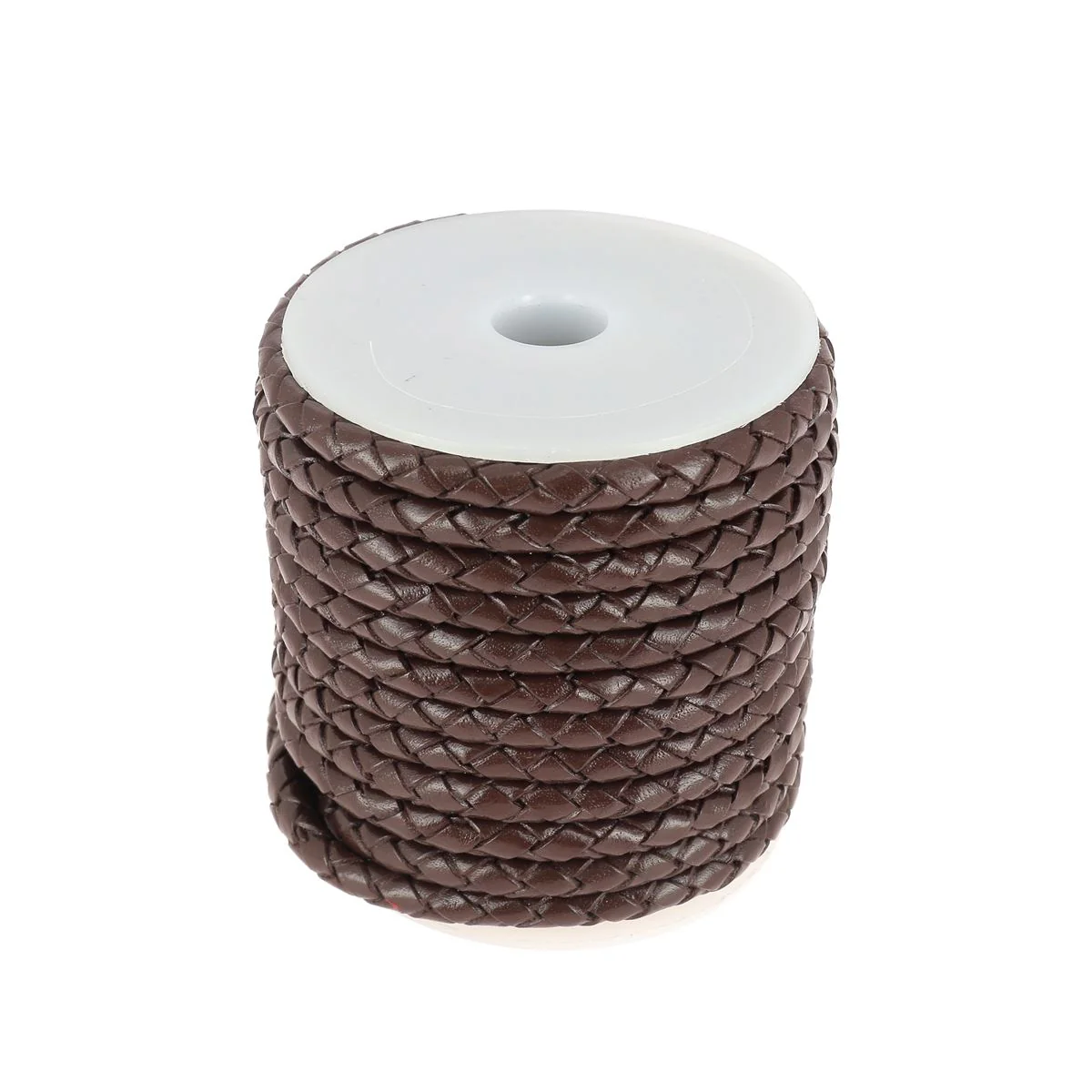 Lacet en cuir pigmenté Rond tressé - CHOCOLAT - Image 5