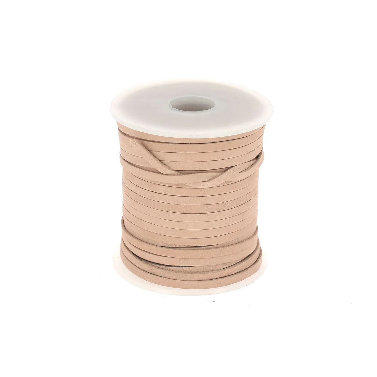 Lacet en cuir Plat - NATUREL