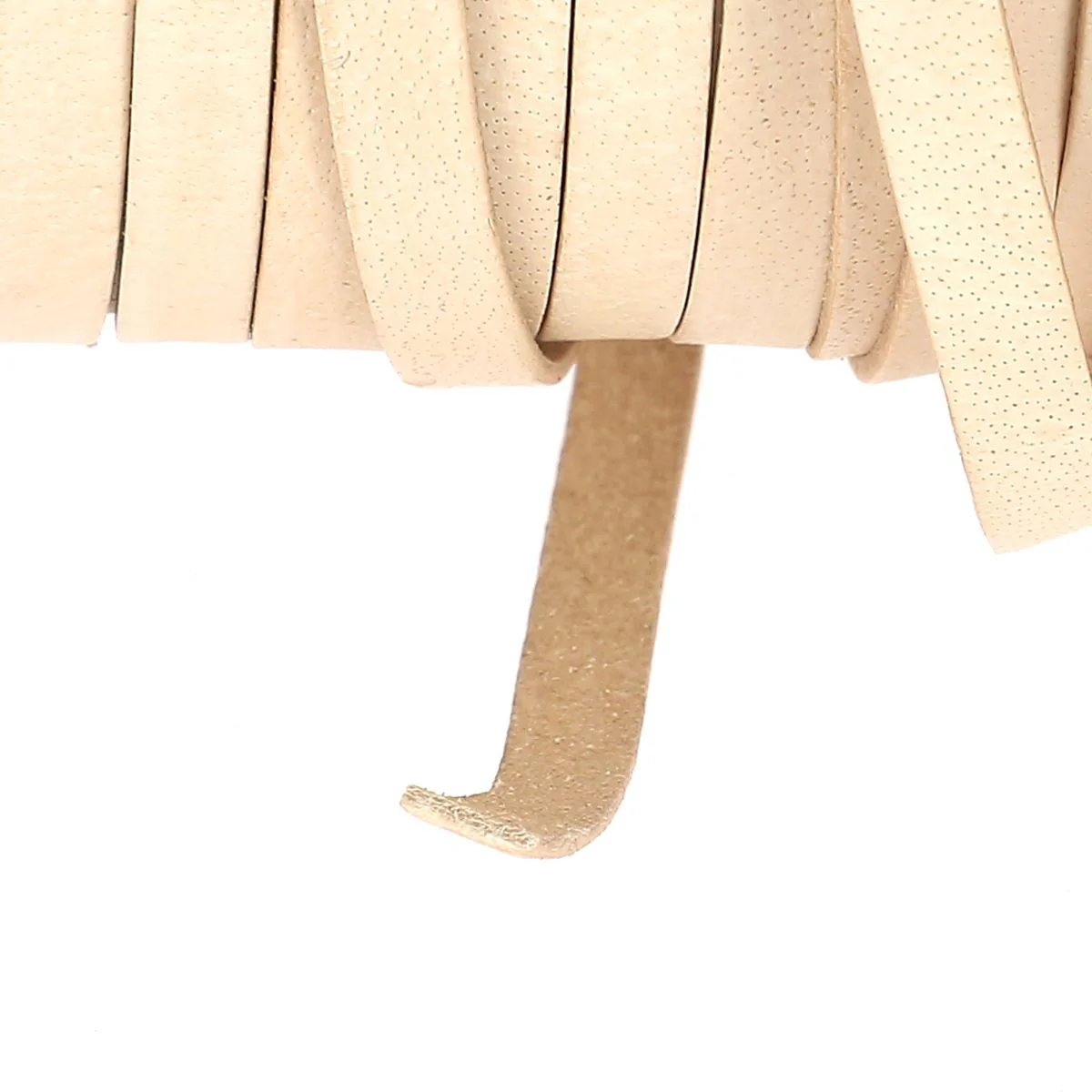 Lacet en cuir Plat - NATUREL - Image 3