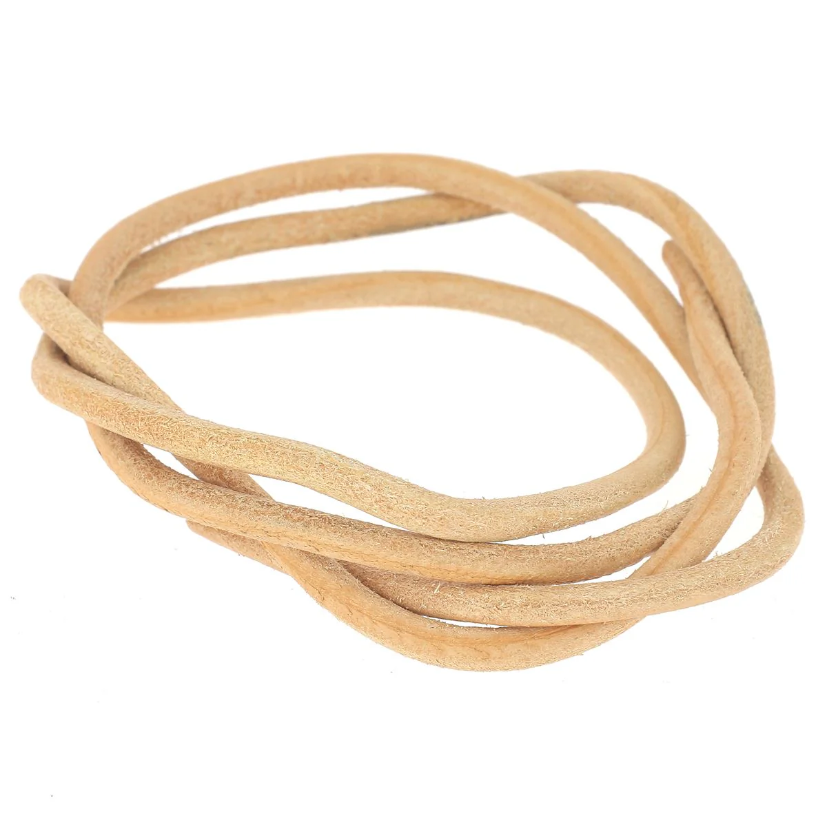 Lacet en cuir Rond - NATUREL - Image 14