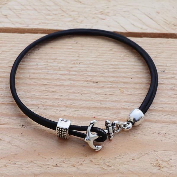Lacet en cuir teinté Rond - NOIR - Image 2