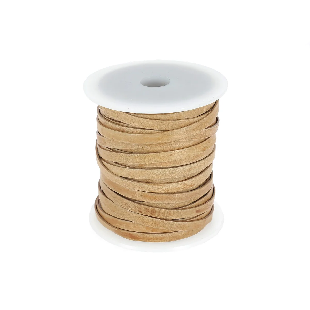 Lacet en cuir teinté effet délavé Plat - Largeur 4mm - Image 12