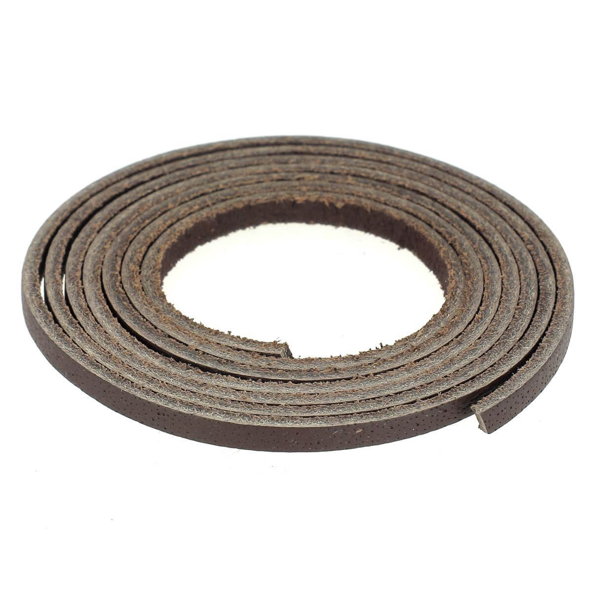 Lacet en cuir de buffle Plat - Largeur 4mm - Image 4