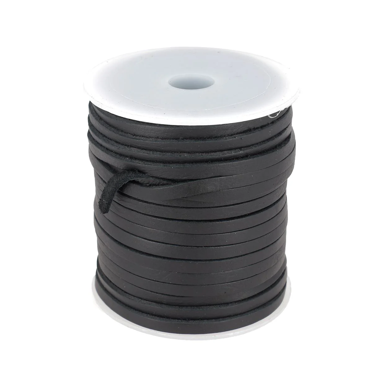 Lacet en cuir de buffle Plat - Largeur 4mm - Image 5
