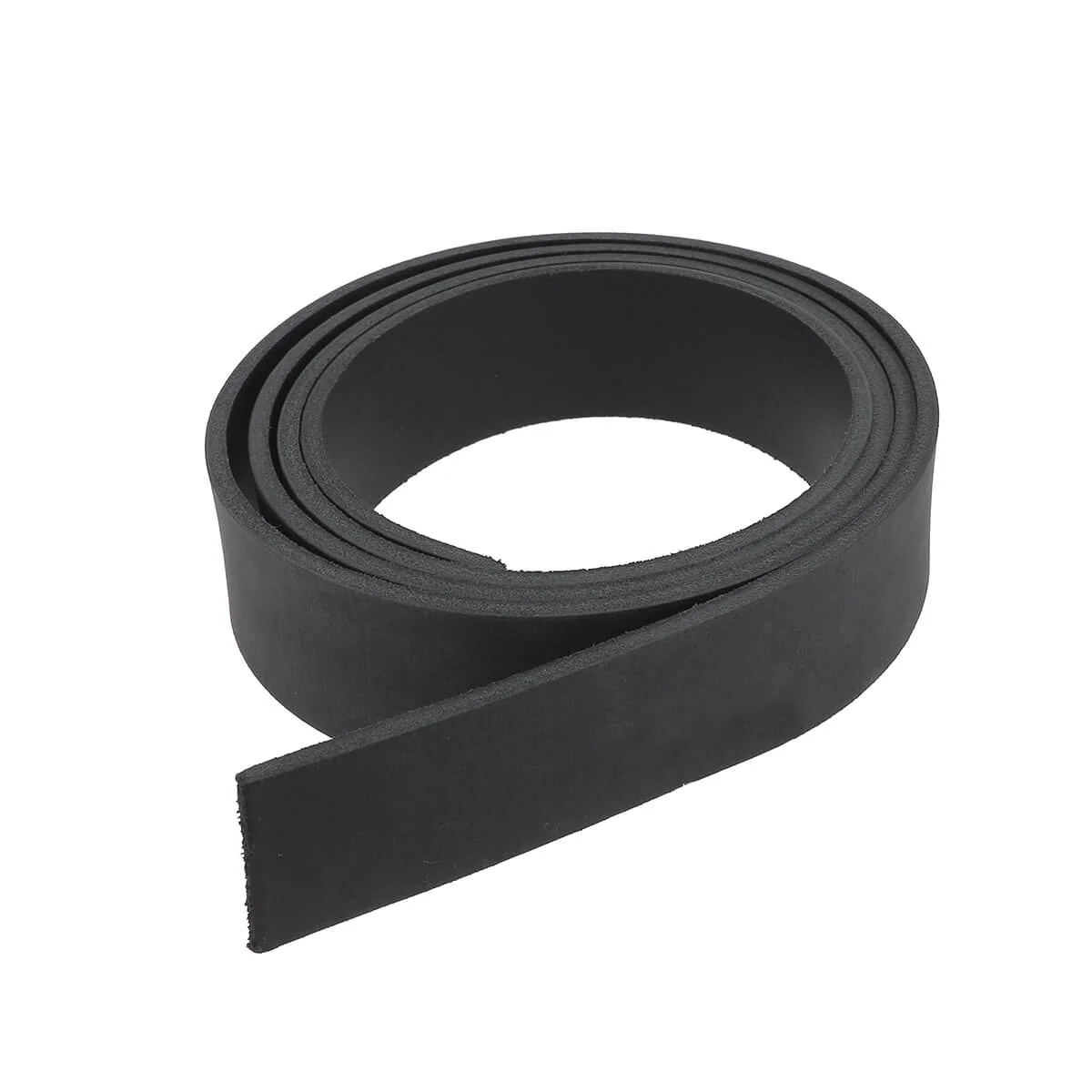 Lanière en cuir de collet GRAS tannage végétal - NOIR MAT - Ép 3,4mm - Image 2