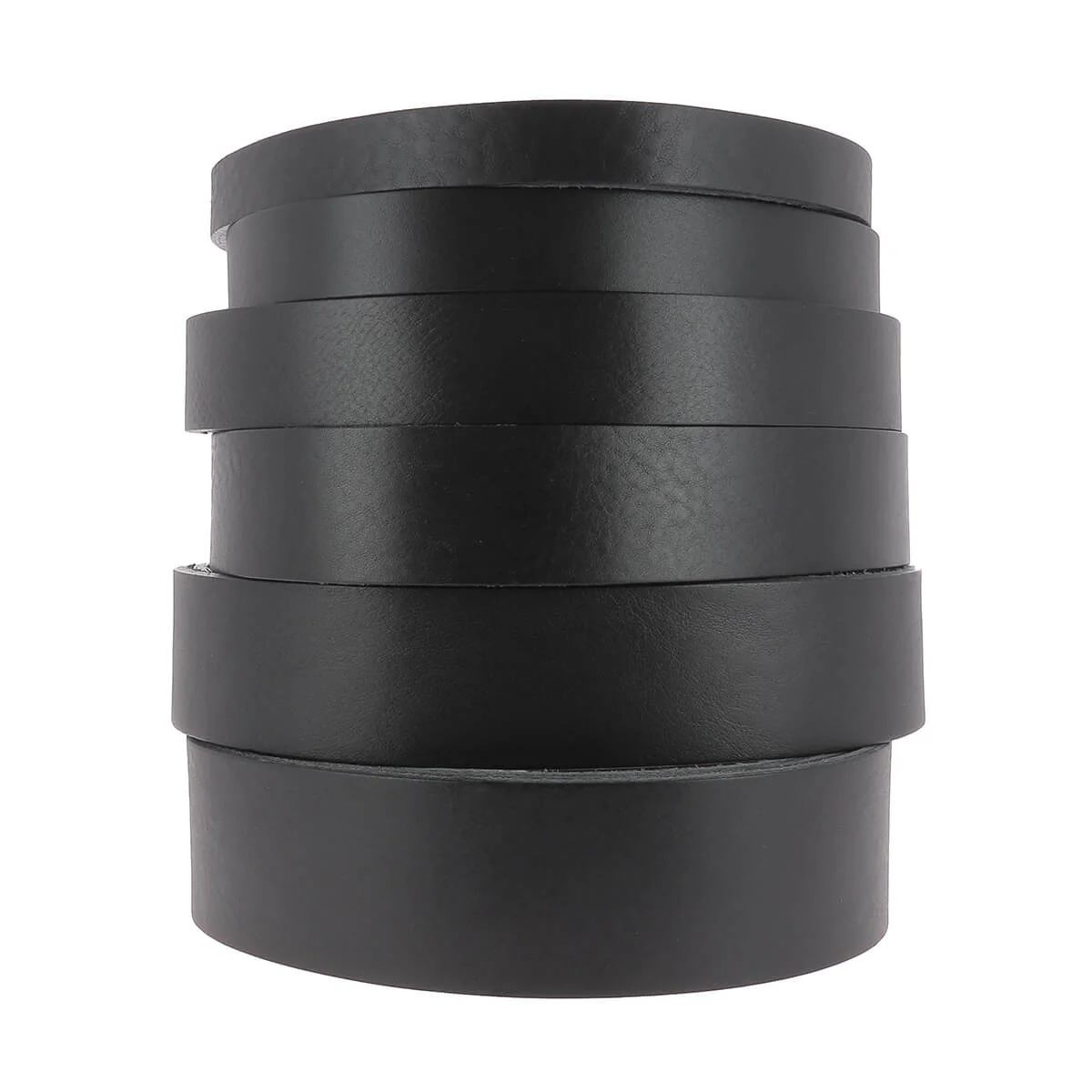 Lanière en cuir de collet NOURRI FOULONNÉ tannage végétal - NOIR - Ép 3,4mm - Image 3