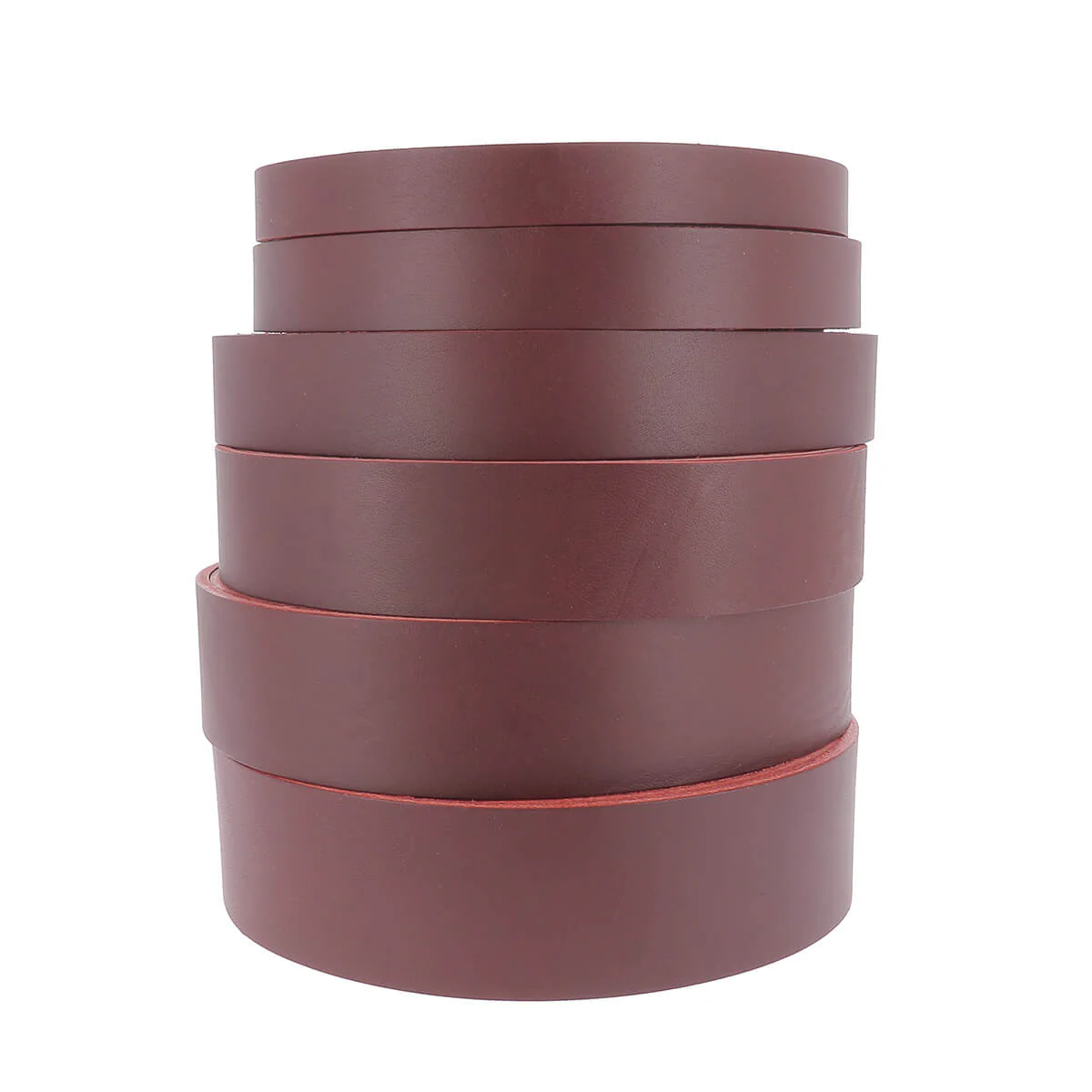 Lanière en cuir de collet NOURRI LISSE tannage végétal - BORDEAUX - Ép 3,2mm - Image 4