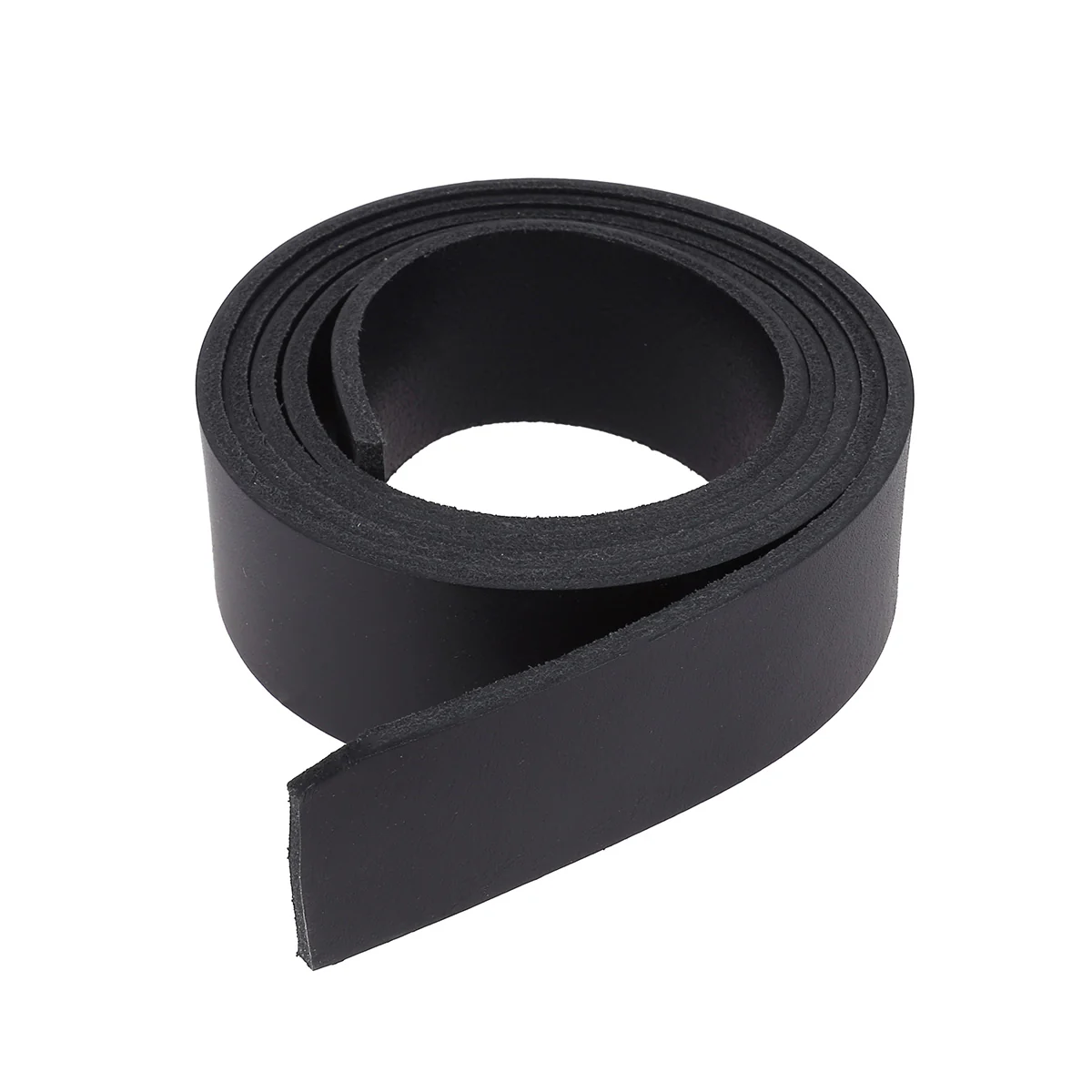 Lanière en cuir de collet NOURRI LISSE tannage végétal - NOIR - Ép 3,2mm - Image 2