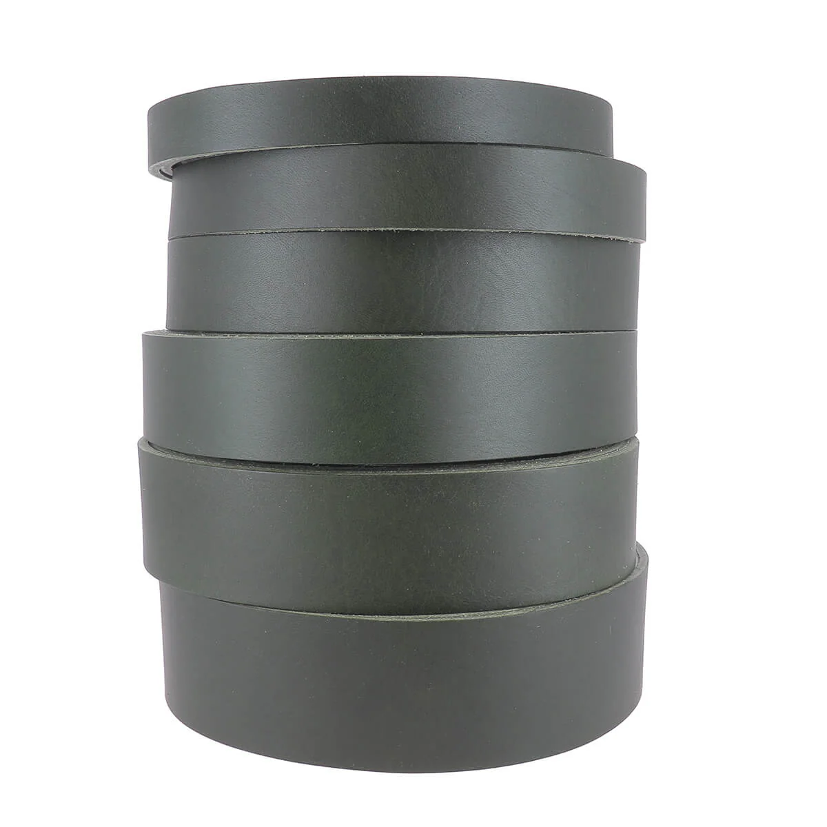 Lanière en cuir de collet NOURRI LISSE tannage végétal - VERT - Ép 3mm - Image 4