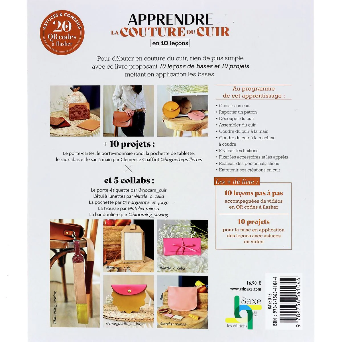 Livre "Apprendre la couture du cuir en 10 leçons" - Huguette Paillettes - Image 6