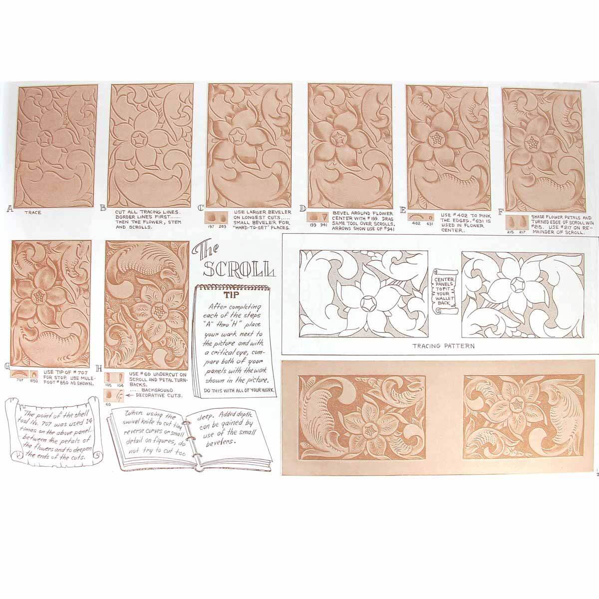 Livre "HOW TO CARVE LEATHER" - Techniques pour sculpter le cuir - Al Stohlman - Image 3